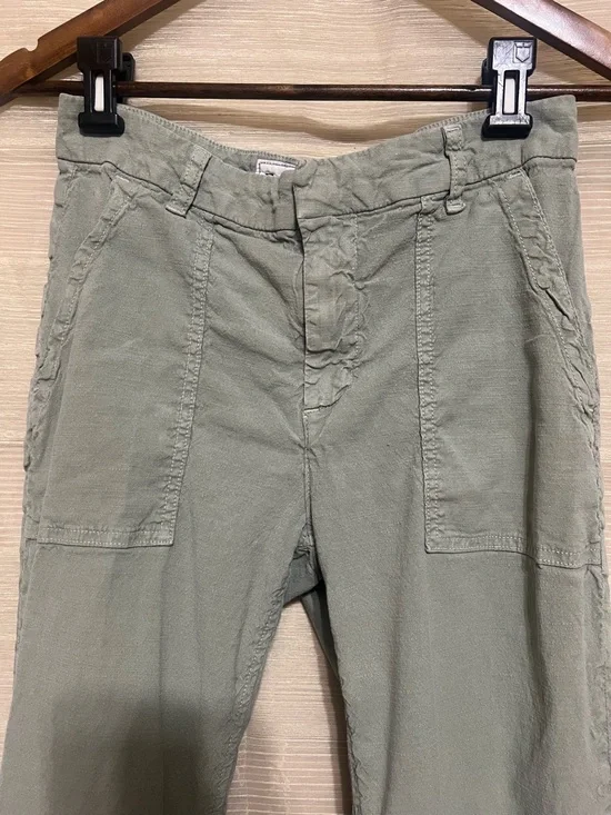 Frank & Eileen Jameson Jogger Pants Linen Blend Sage Green Size 4 - Picture 3 of 7